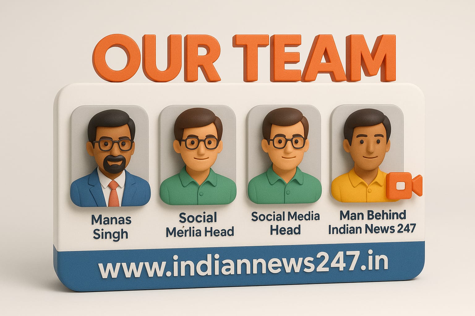 Our Team: Get to know the dedicated team behind Indian News 24/7. Meet our editors, writers, and digital experts working together to deliver accurate and timely news.