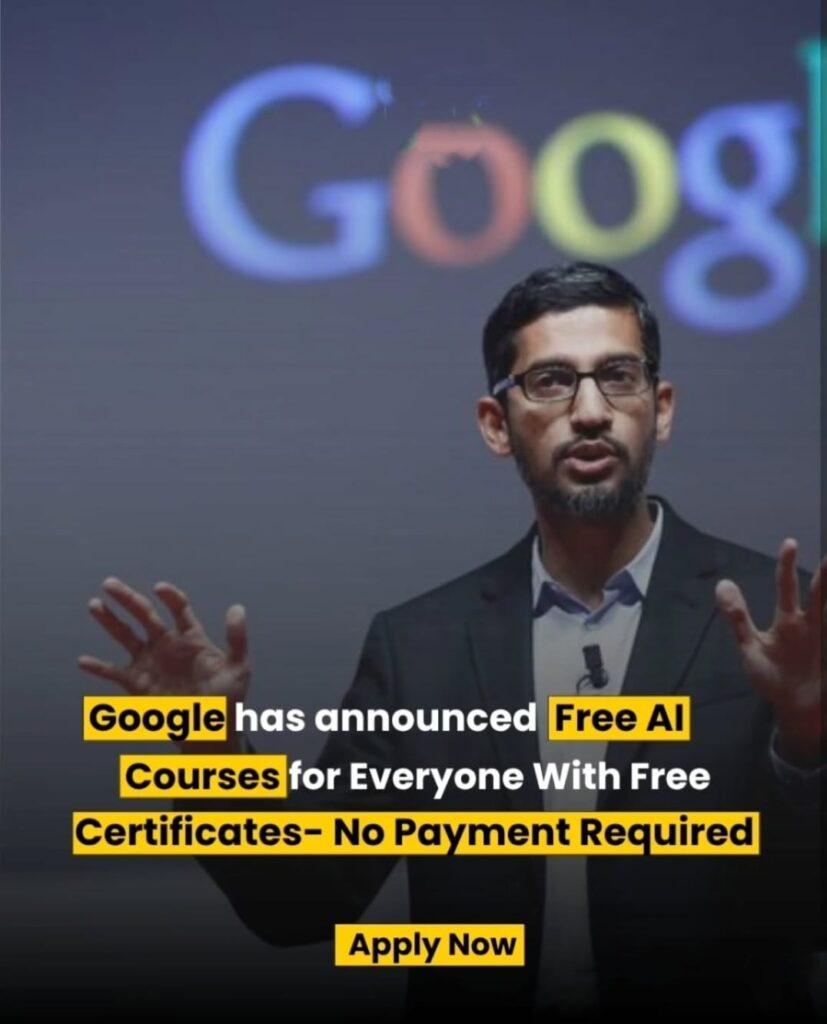 Google Free AI Courses 2025: Learn AI for free! Google launches 10 free AI courses for everyone with no payment and free certification. Here’s how to enroll and what you’ll learn.