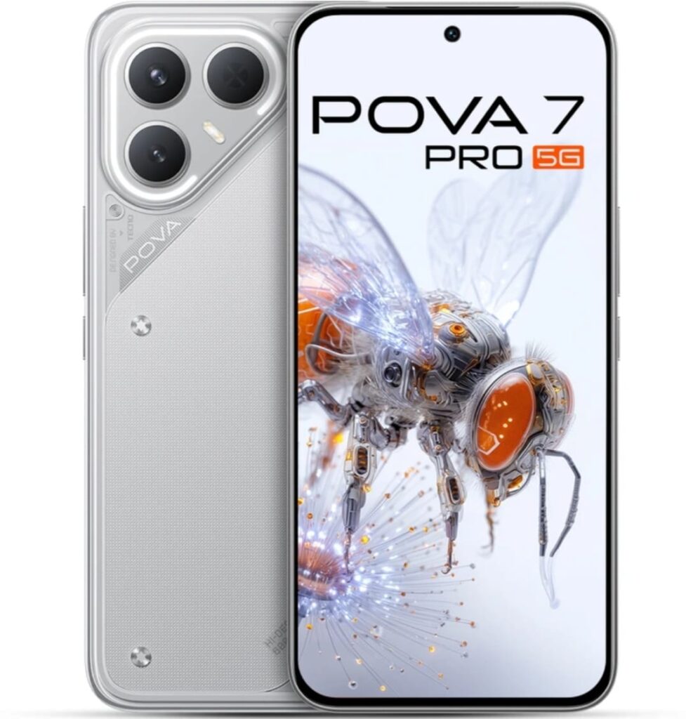 All-new Tecno Pova 7 Pro 5G (256 GB) in Dynamic Grey! Full specs, price under ₹20k, wireless charging, 1.5K AMOLED 144 Hz display.