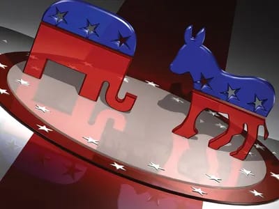 The two biggest ones: Democrats and Republicans.
