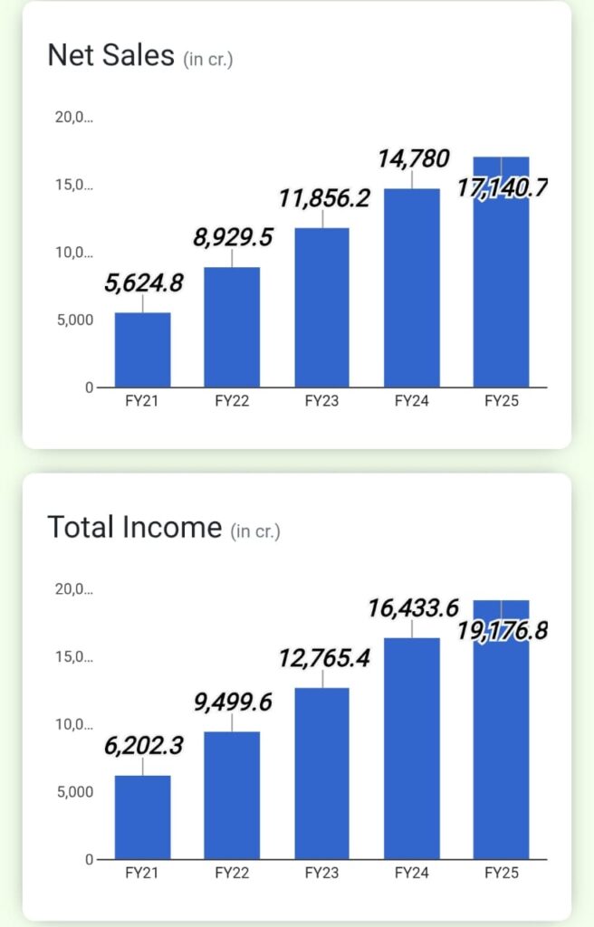 Net sales | Total Income
