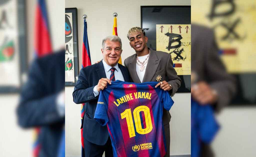 Lamine Yamal new number 10: Lamine Yamal takes over the prestigious #10 jerseys, the very same worn by legends before him.