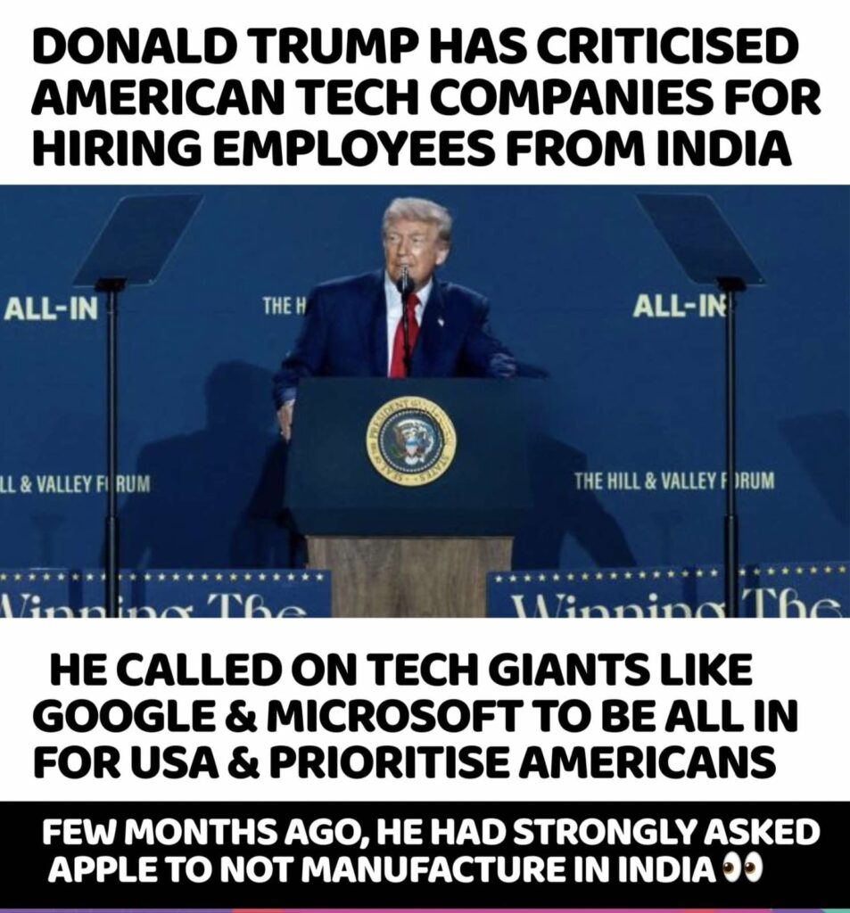 Trump Orders Tech Companies No Hiring From India, Trump Orders Tech Giants: No Hiring in India & China—Focus on America’s AI Race