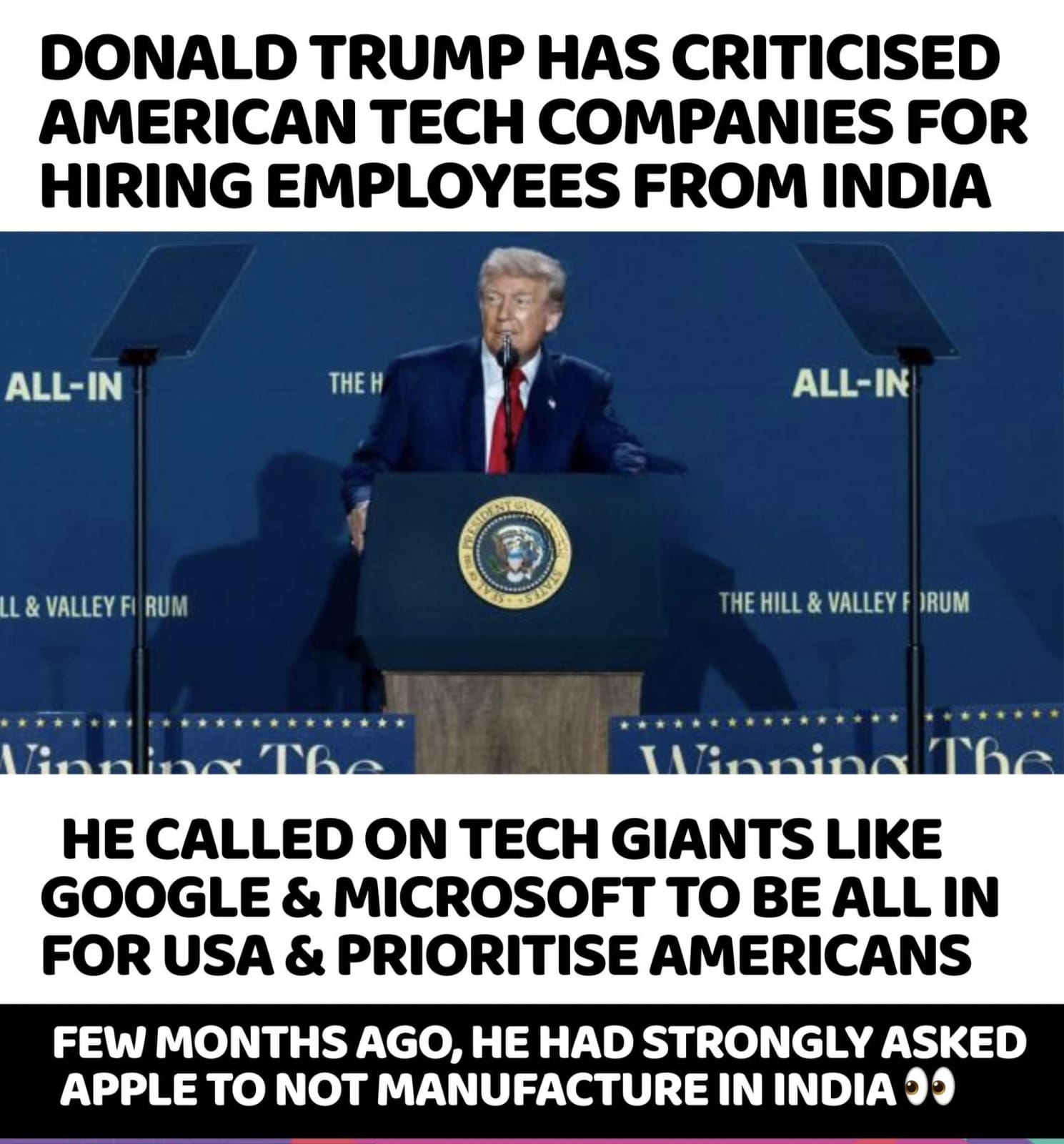 Trump Orders Tech Giants: No Hiring in India & China—Focus on America’s AI Race