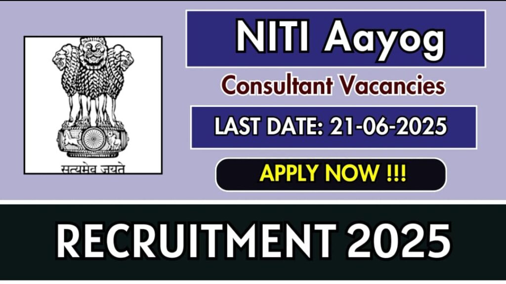NITI Aayog job openings