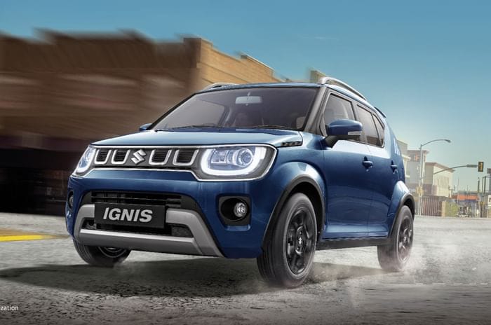 All New Maruti Ignis with its starting price of ₹5.85 Lakh, 7‑inch touchscreen with CarPlay/Android Auto, 82 bhp engine, 20.9 km/l mileage, and top safety features.